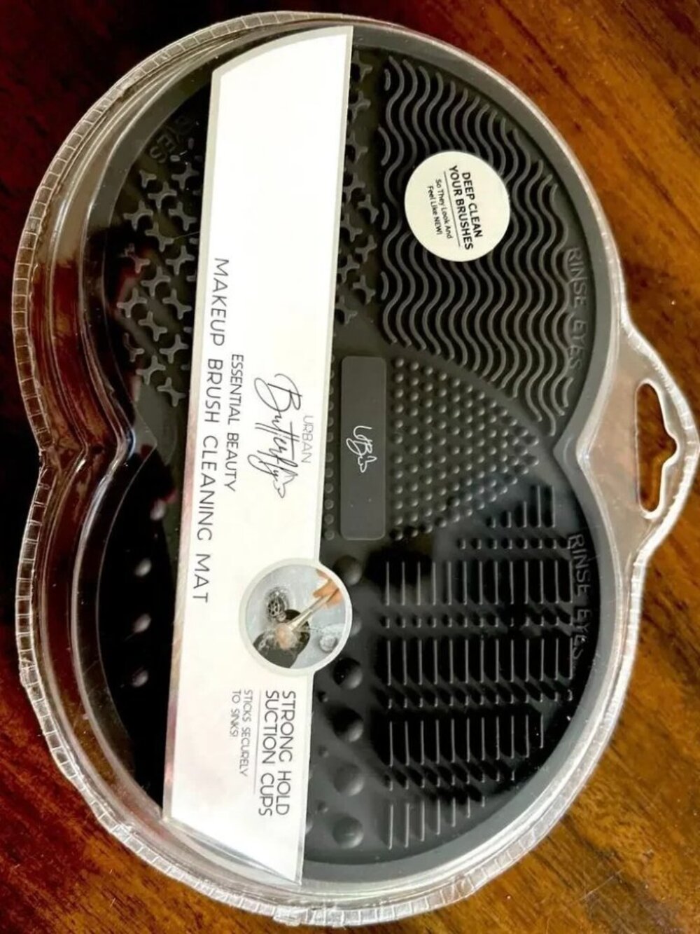 Urban Butterfly Makeup Brush Cleaning Mat Black Brand New in Sealed Package